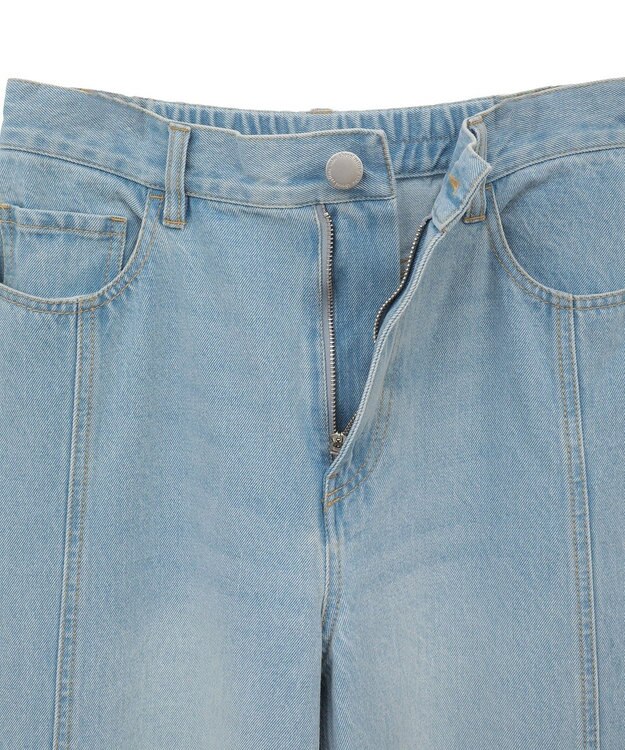 Green Parks 切り替えカーウ゛ィーデニムパンツ Light Indigo