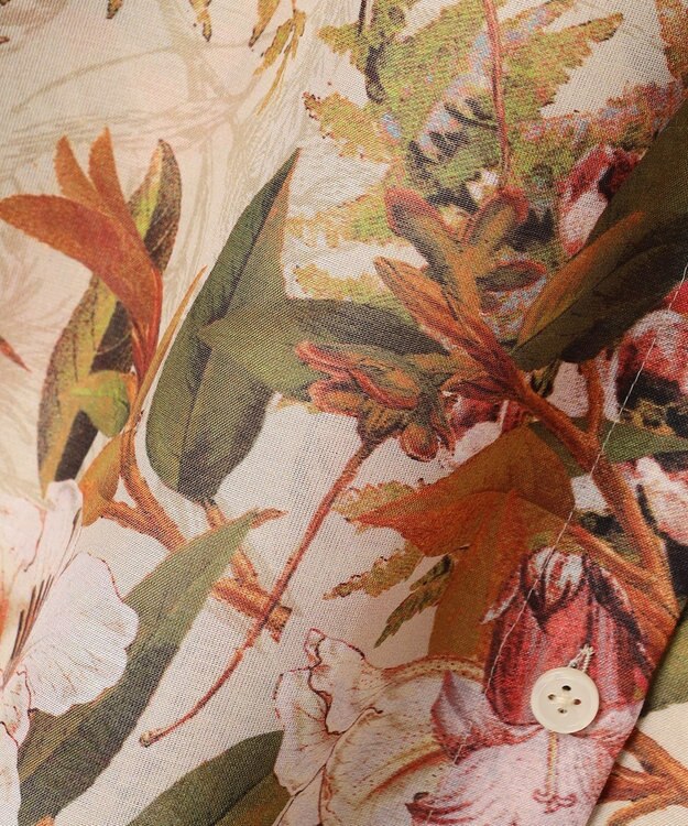 自由区 S ボタニカルプリント ワンピース ライトベージュ系