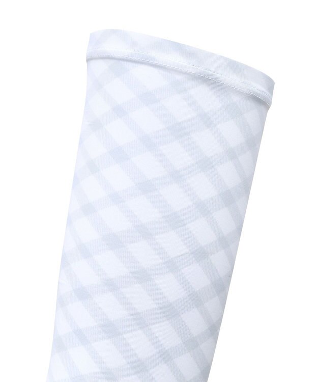 DAKS [DAKS GOLF] 冷感チェックプリントアームカバー スノーホワイト
