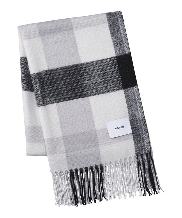 MOONBAT estaa パフィーラメストール ビッグチェック／手洗い可 ブラック