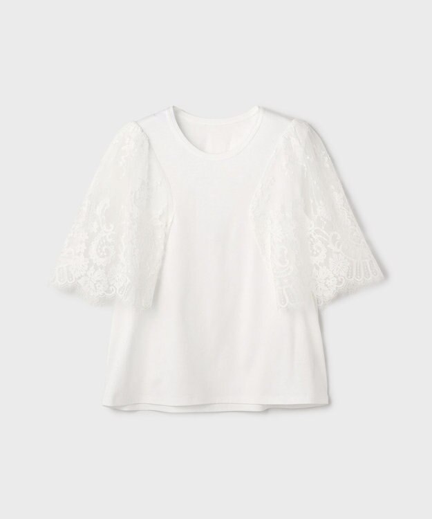 GRACE CONTINENTAL レースフレアカットトップ ホワイト