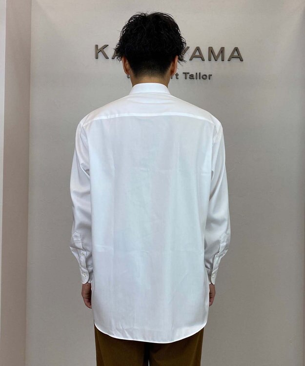 KASHIYAMA バンドカラーシャツ/ディープテール ホワイト