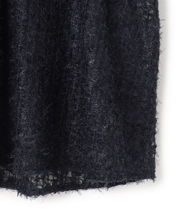 UNFILO L エアリーヤーン ギャザーブラウス ネイビー