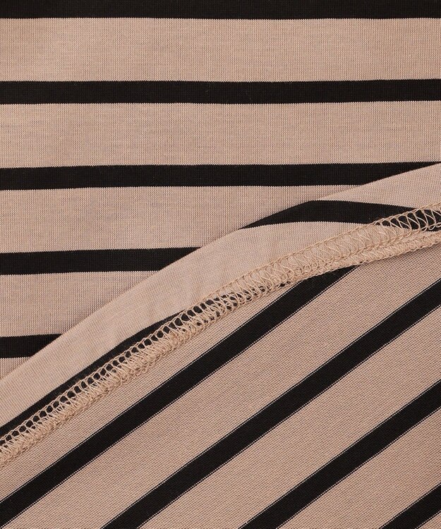 J.PRESS YORK STREET 【WOMEN】フレンチスリーブ ボーダーTシャツ ブラウン系1