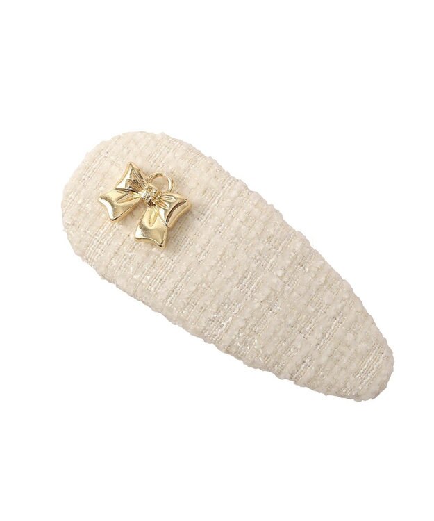 Maison de FLEUR ツイードリボンスリーピン Ivory
