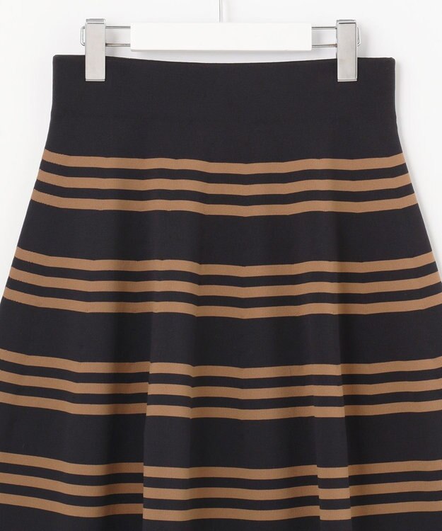 自由区 ポリエステルホールガーメント スカート ブラック×モカ