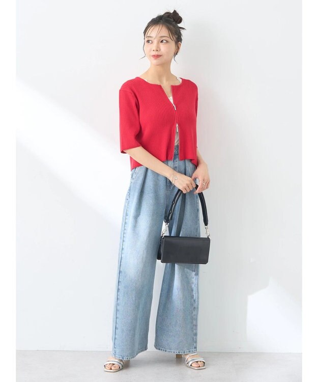 earth music&ecology ダブルジップカーディガン Gray