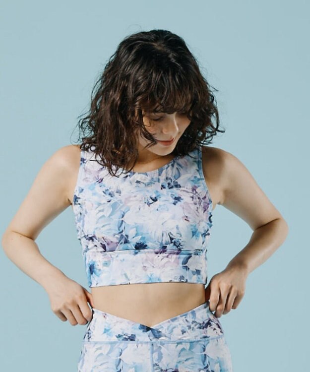 San-ai Resort（三愛水着楽園） 【水陸両用】　プリントブラトップ　M・L　【Reir（レイール）】 ブルー