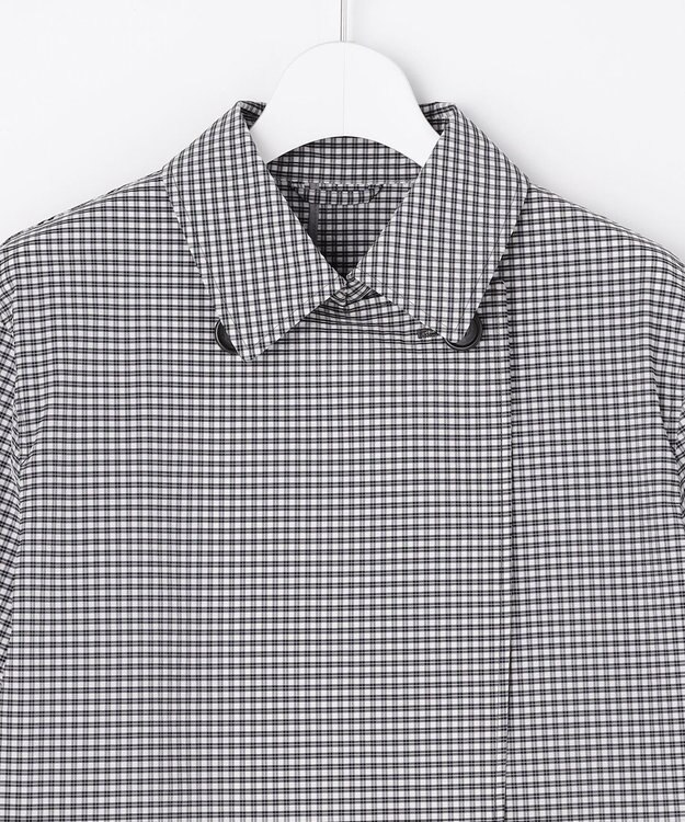 J.PRESS LADIES Lightストレッチチェック トレンチコート ダークネイビーギンガム系
