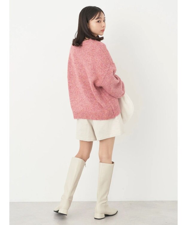 earth music&ecology ファンシーヤーンメランジプルオーバー Pink