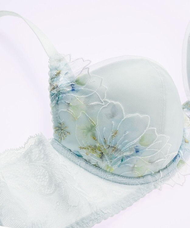 Wing Wing Lesiage　【2820シリーズ】　ブラジャー　脇すっきりの着やせシルエット　背中の段差軽減　ウイング／ワコール　PB2821 グレー