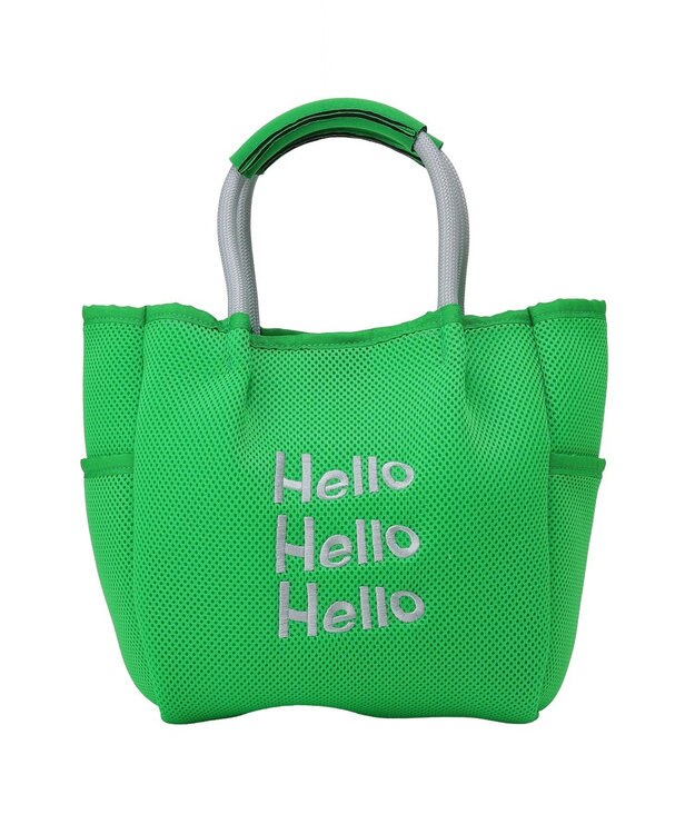 Green Parks ロープハンドルメッシュトートバッグミニ Gray