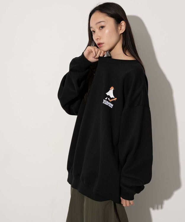 WEGO 【ユニセックス着用ITEM】VISIONゴーストスケータープルオーバー ブラック