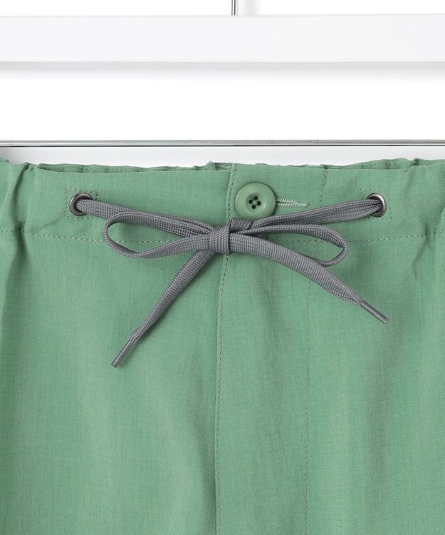 J.PRESS YORK STREET 【UNISEX】リネンライクイージーカーゴ ハーフパンツ ライトグリーン系
