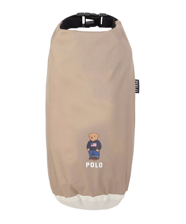MOONBAT POLO RALPH LAUREN レインポンチョ 透湿撥水 カラーブロック 収納袋付き ベージュ