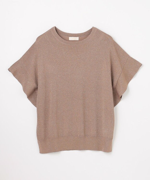 ANY SIS 【and GIRL掲載/アイスタッチ】フレンチスリーブ ニット モカラメ