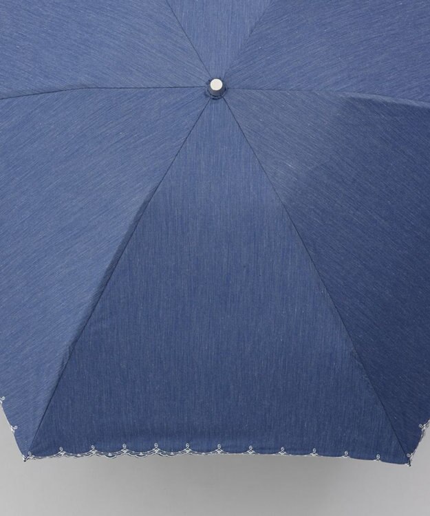 AURORA 【 BLAO（ブラオ）】サマーシールド ボーラー刺しゅう晴雨兼用傘(折りたたみ傘) ネイビー