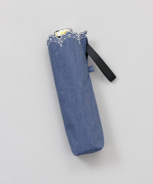 AURORA 【 BLAO（ブラオ）】サマーシールド ボーラー刺しゅう晴雨兼用傘(折りたたみ傘) ネイビー