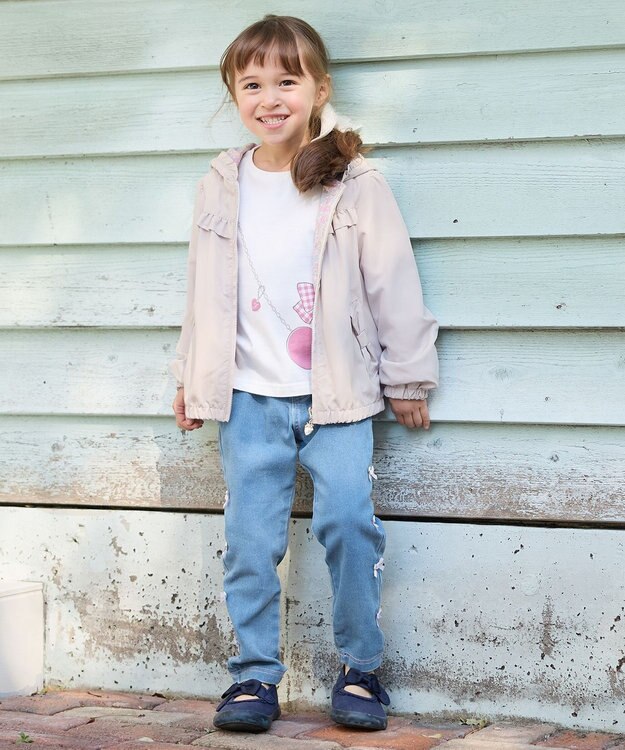 ANY KIDS シャカシャカ リバーシブルゾン ミルクティー