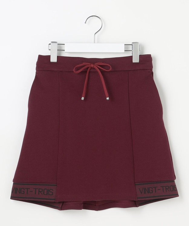 23区GOLF 【WOMEN】カノコダンボールスカート シワになりにくい ワイン系