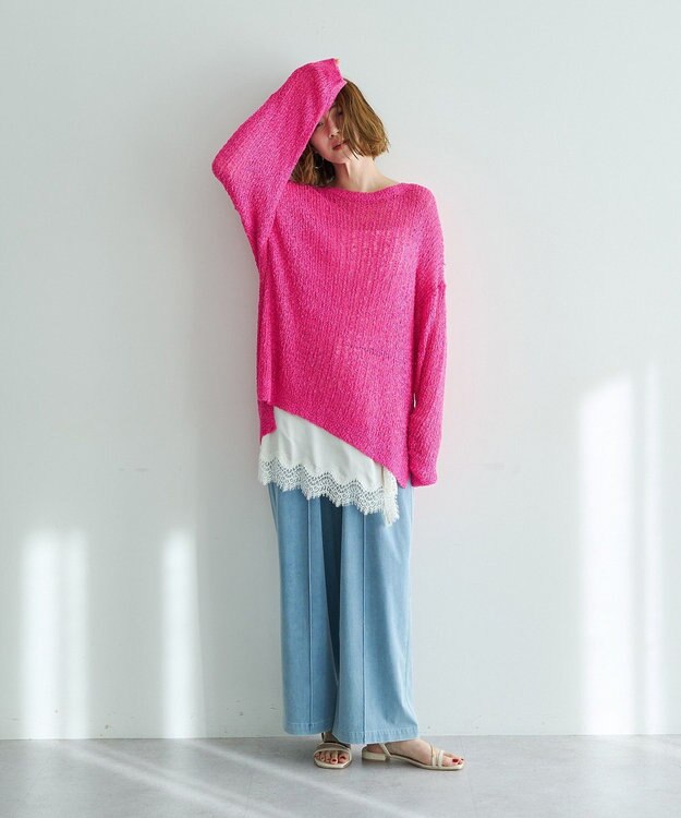 YECCA VECCA [2SET]レイヤードワイドパンツ Blue