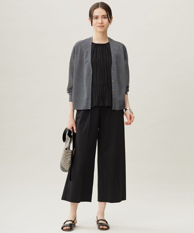 自由区 【カタログ掲載・セットアップ対応・接触冷感・UVカット・吸水速乾・抗菌防臭・洗える】ハイカウントモクロディ パンツ ブラック