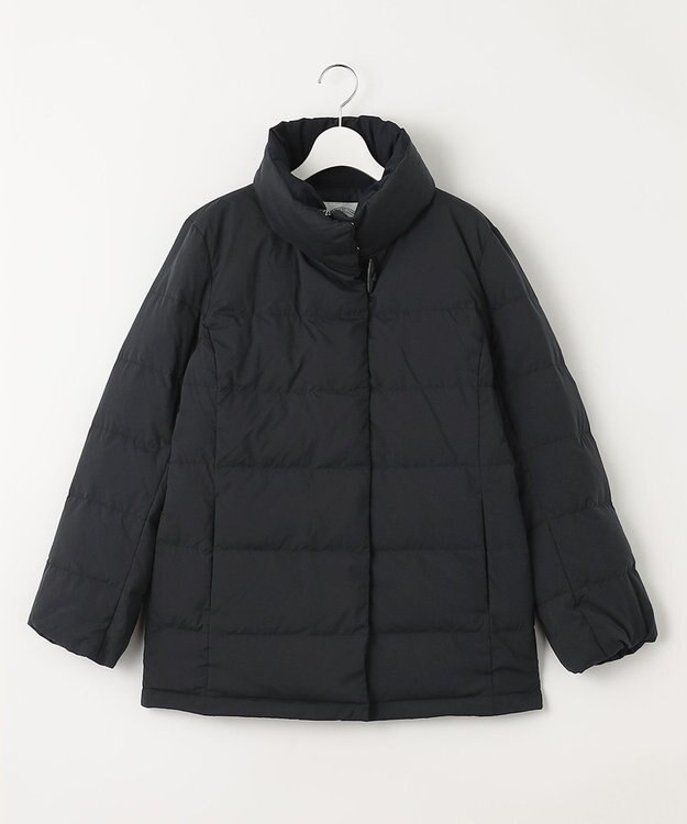 J.PRESS LADIES ブラッシュドマルチポリ ショート ダウンコート ネイビー系