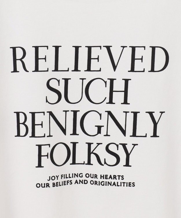 ANY フレンチスリーブロゴTシャツ オフ