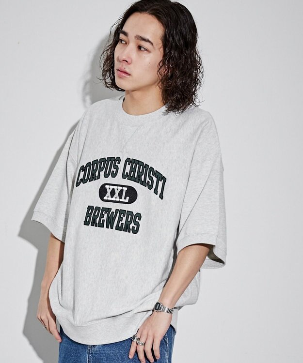 WEGO グラフィックスウェットT（S） グレー