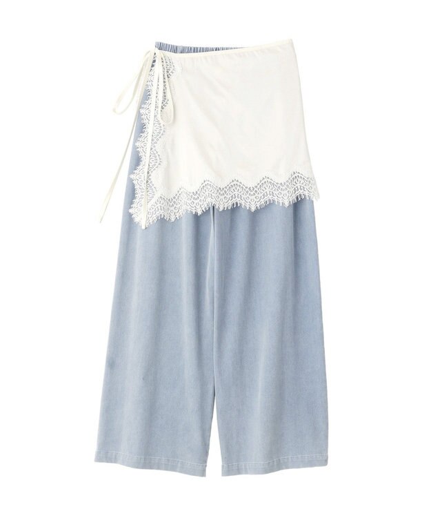 YECCA VECCA [2SET]レイヤードワイドパンツ Blue