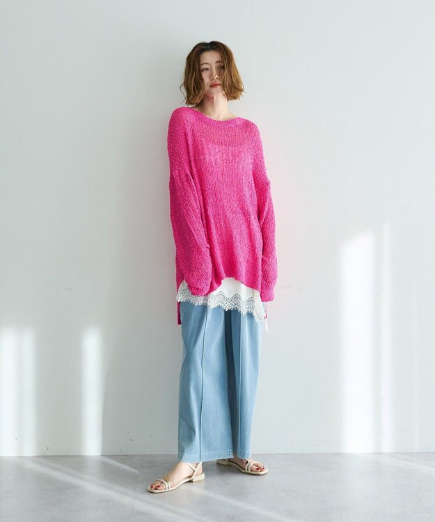 YECCA VECCA [2SET]レイヤードワイドパンツ Blue