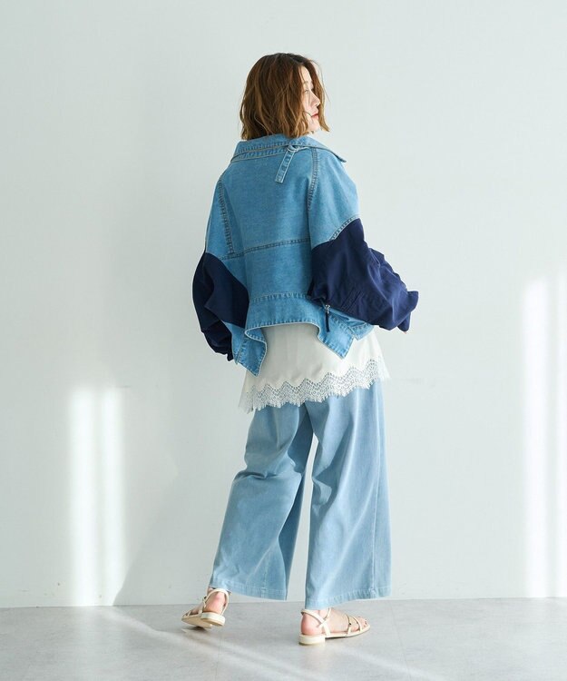 YECCA VECCA [2SET]レイヤードワイドパンツ Blue