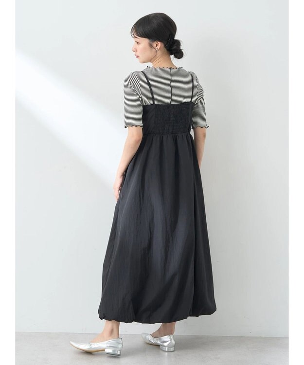 earth music&ecology テックバルーンキャミワンピース Black