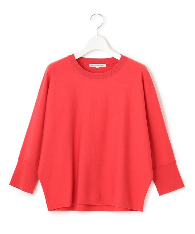 23区 【洗える】テンセルストレッチ ドルマン ニット オレンジ系