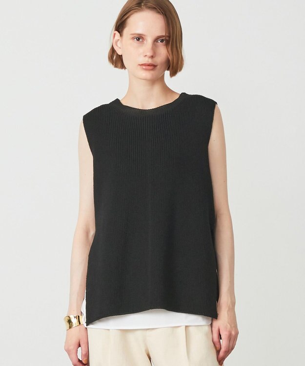 BEIGE， BARR / ノースリーブニット Black