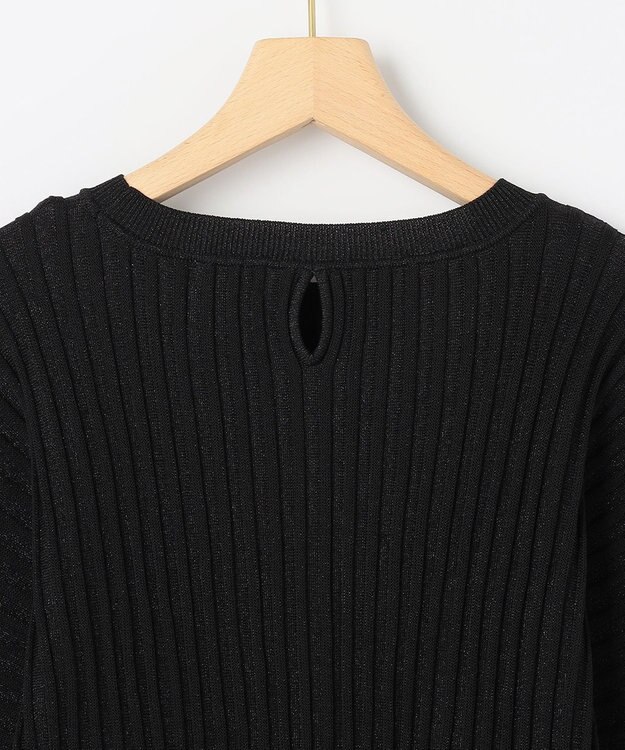 組曲 S ラメリブドルマン ニット ブラック系