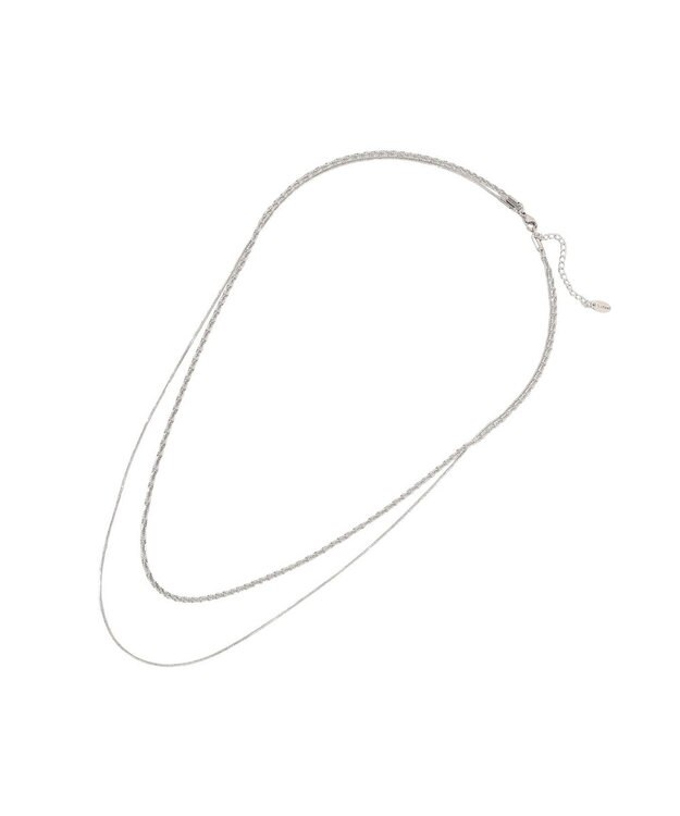 AMERICAN HOLIC 【ステンレス】モールライクチェーン２連ネックレス Silver