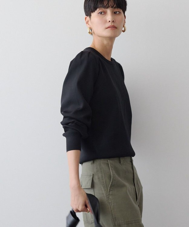 AMERICAN HOLIC エコカルットショルダータックニットプルオーバー Black