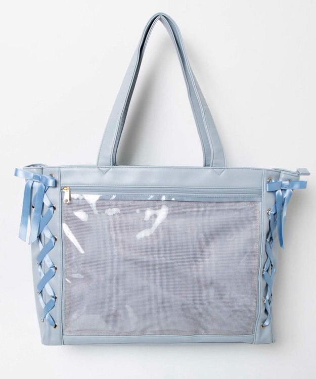 WEGO 【痛バ＆推し活グッズ】レースアップ痛バッグL サックス