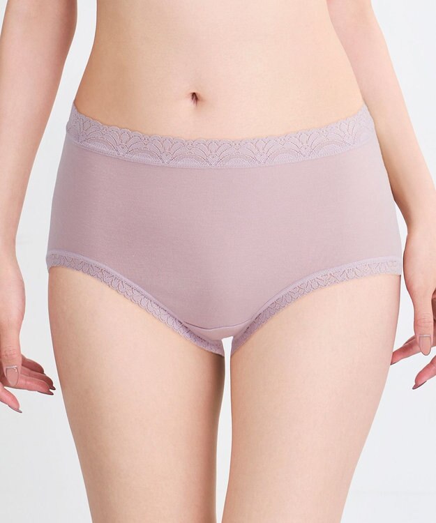 WACOAL 【ディアヒップ】 ショーツ はきこみ丈ふつう 綿混(身生地) ヒップを包みこむフィット感 やさしいはきごこち PPA111 /ワコール パープル