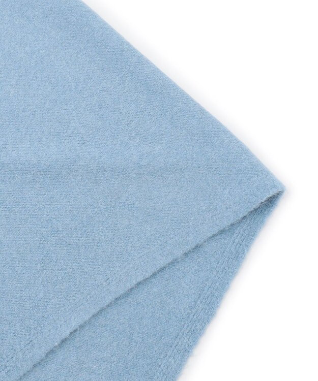 UNFILO 【WEB/一部店舗限定】ふわふわニット 三角ストール サックス