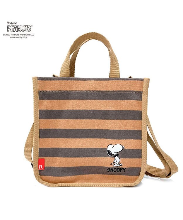 8260【スヌーピー】IP.スクエア.ボーダー.ピーナッツ-7P