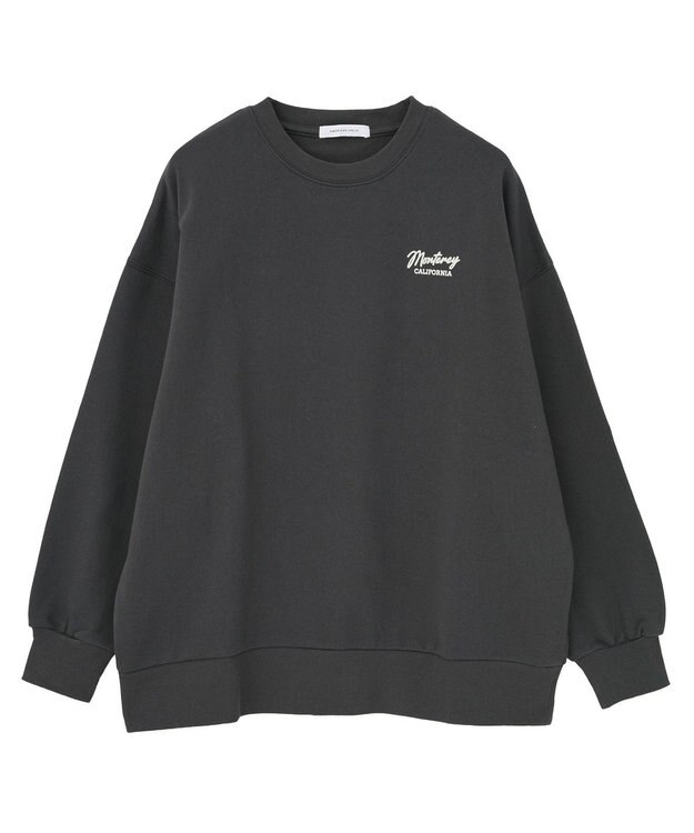 AMERICAN HOLIC サガラ刺繍裏毛プルオーバー Charcoal Gray