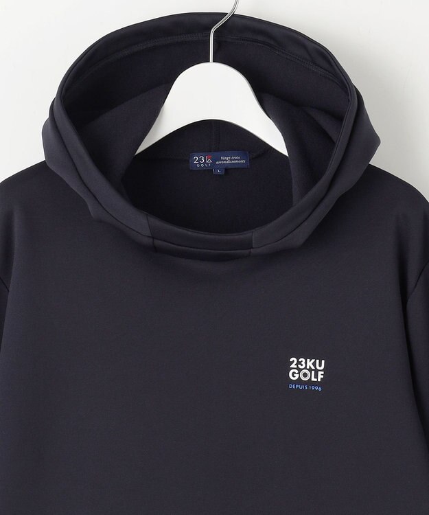 23区GOLF 【MEN】ストレッチ裏フリース フーディー ネイビー系