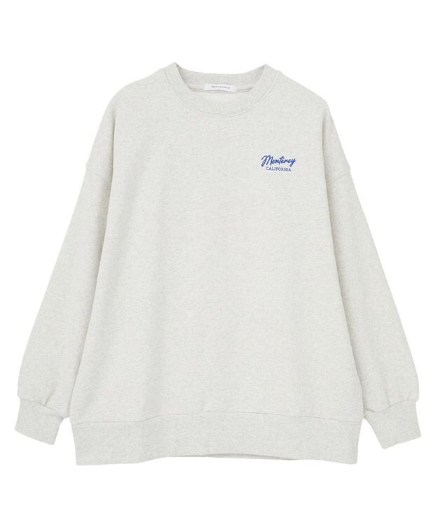 AMERICAN HOLIC サガラ刺繍裏毛プルオーバー Gray Mixture