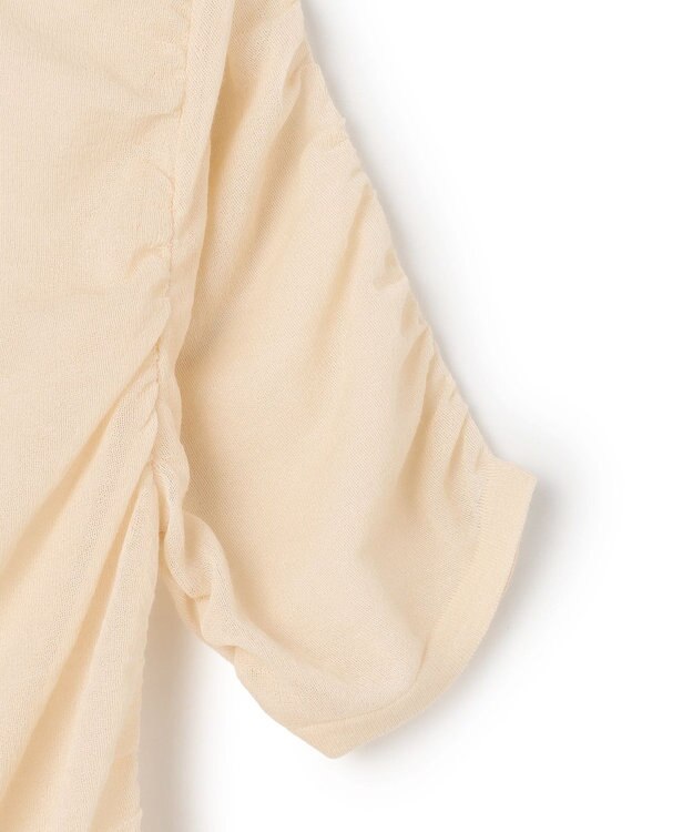 BEIGE， TOPAZ / アレンジギャザー ニット Peach