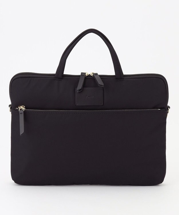 J.PRESS LADIES 【WEB限定・PC収納可・2way】ナイロン ショルダー付き PCケース ブラック系