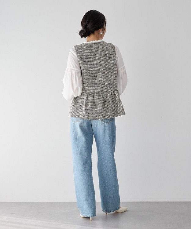 YECCA VECCA ブレードトリミングブラウス White