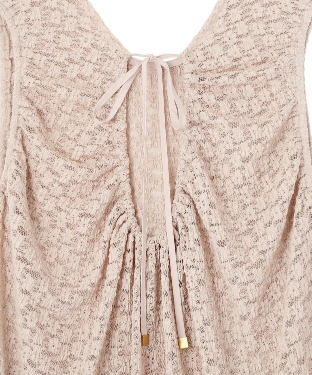 earth music&ecology 【2WAY】レースギャザーワンピース Beige