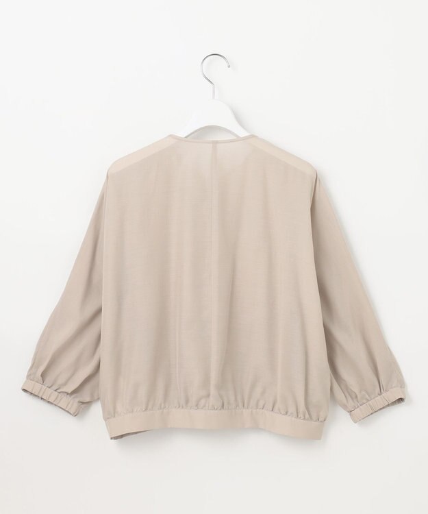 自由区 【カタログ掲載・接触冷感・洗える】ブライトシアーノーカラー ブルゾン サンド